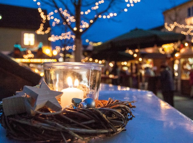 Kerze beim Weihnachtsmarkt Hotel Gams Beilngries